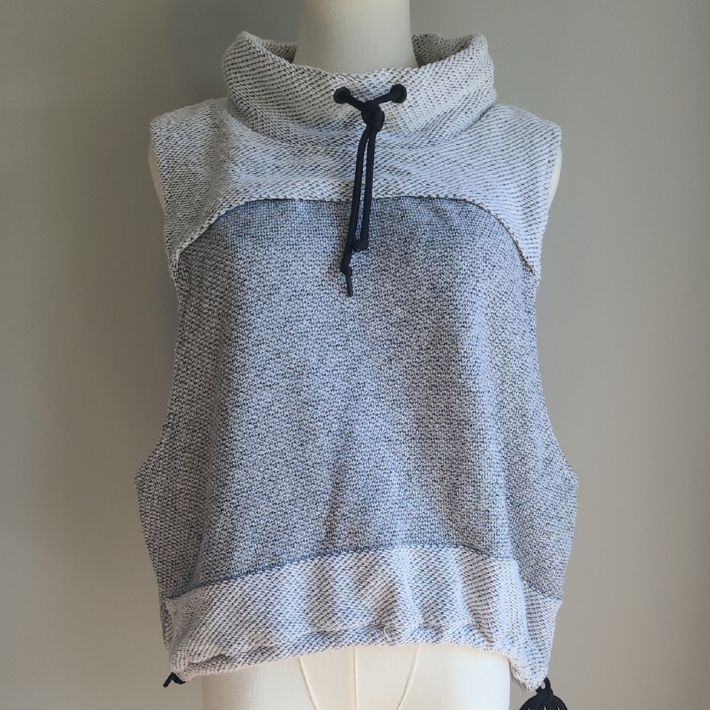Gray Sleeveless Cowl Neck Top Size L